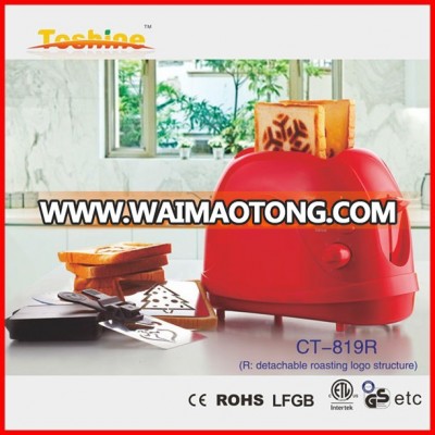 Best selling Logo toaster CT-819G with different burned logo